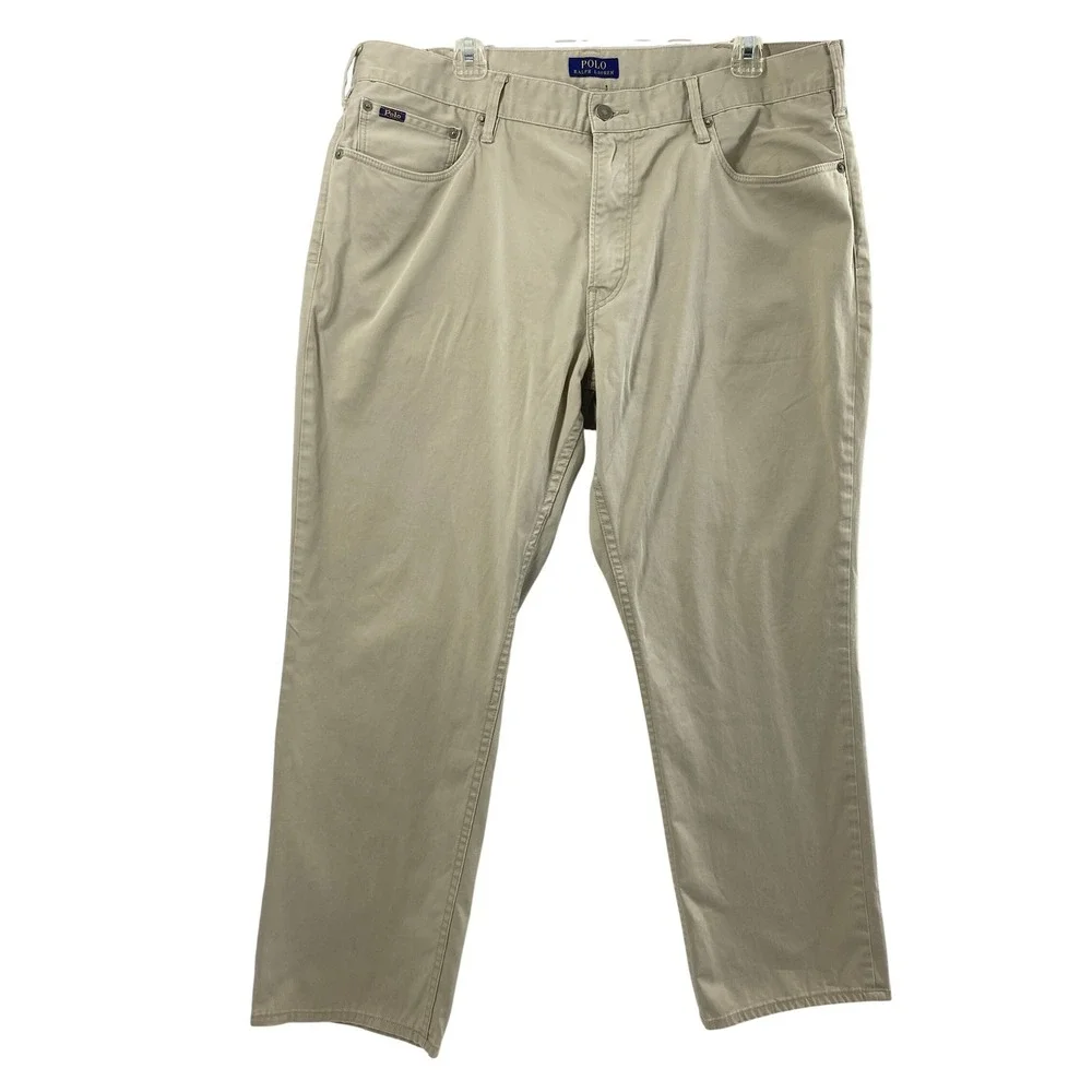 Polo Ralph Lauren Khaki Pants Mens 37 x 27.5 Straight‎ Fit Casual Chinos
